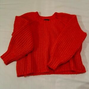 Wild Fable, size L, bright coral boxy sweater